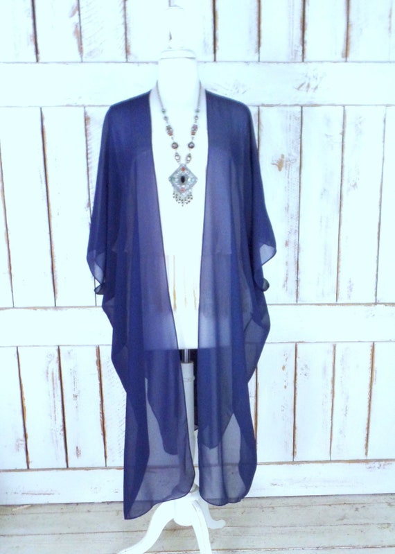 sheer navy cardigan