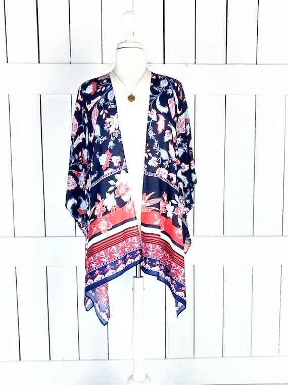 Kimono Cardigan ECOWISH Women Floral/Striped Kimono display picture 1