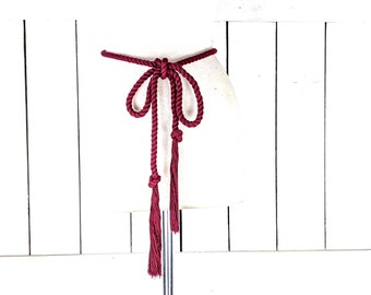 Red sequins skinny long sash tie necklace choker belt Red Sequins Skinny Long Sash Tie Necklace Choker Belt - Etsy main image 4