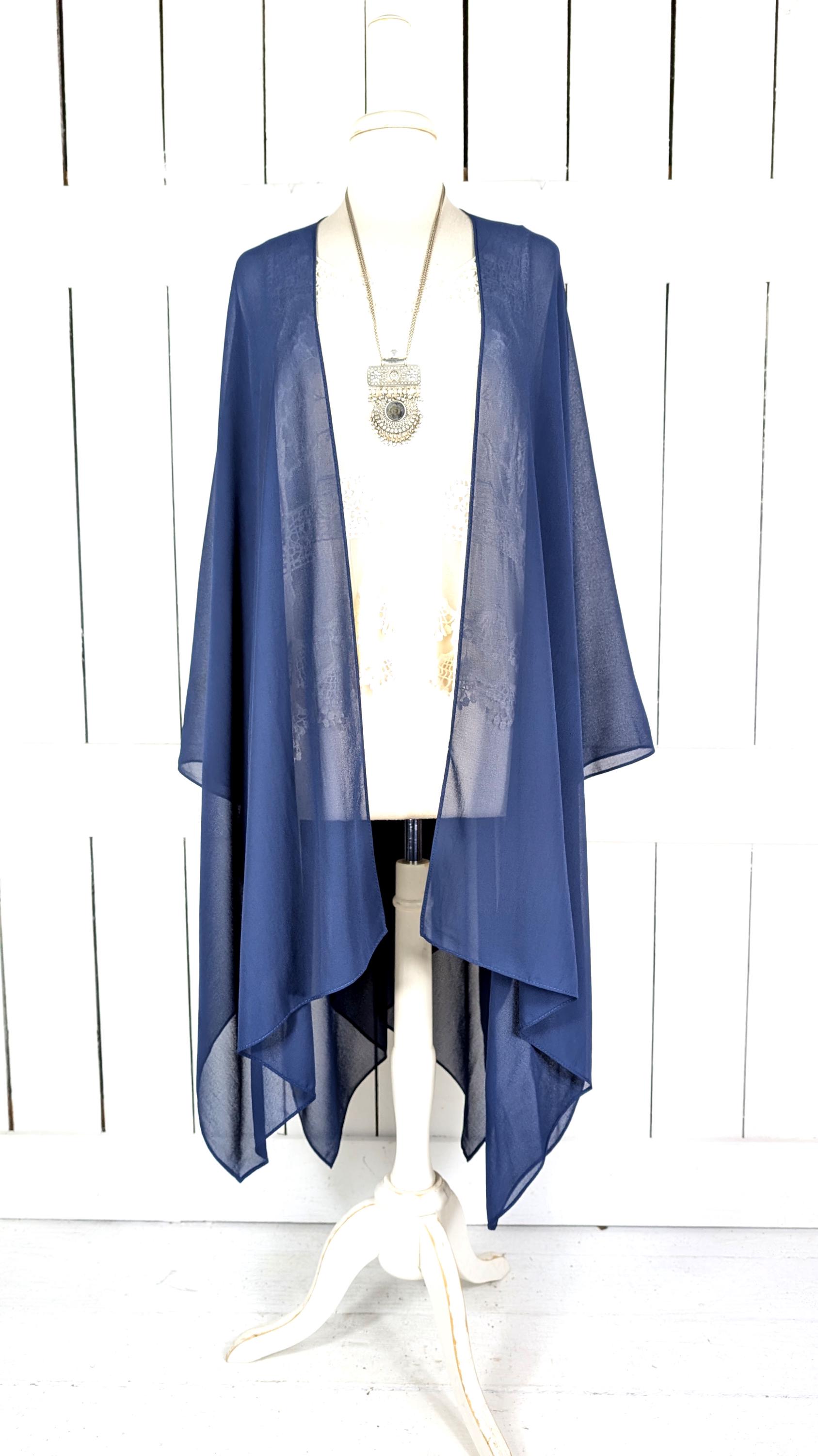 sachin and babi light blue dress 'Ohia Lehua and Hawaiian Fern Women's Kimono Chiffon Cover Up Women's Kimono Chiffon Cover Up S