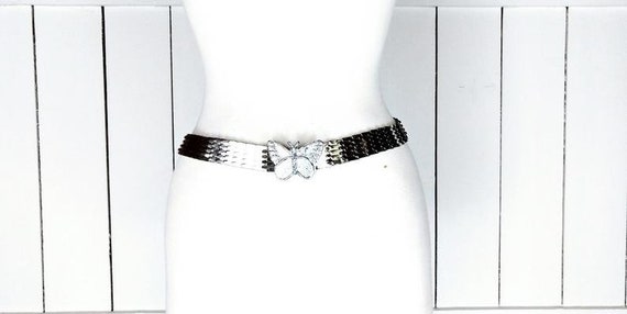 70s vintage silver metal stretch snake style butte
