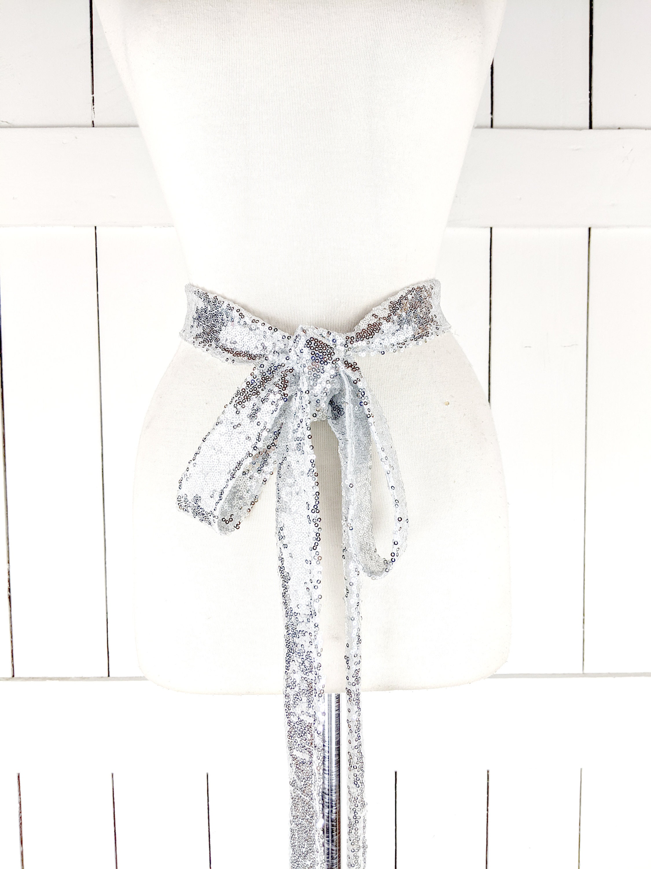 Silver Glitter Belt - Etsy