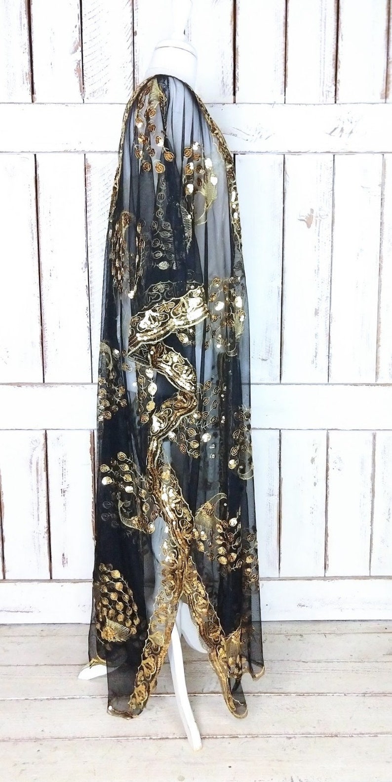 sequin maxi kimono