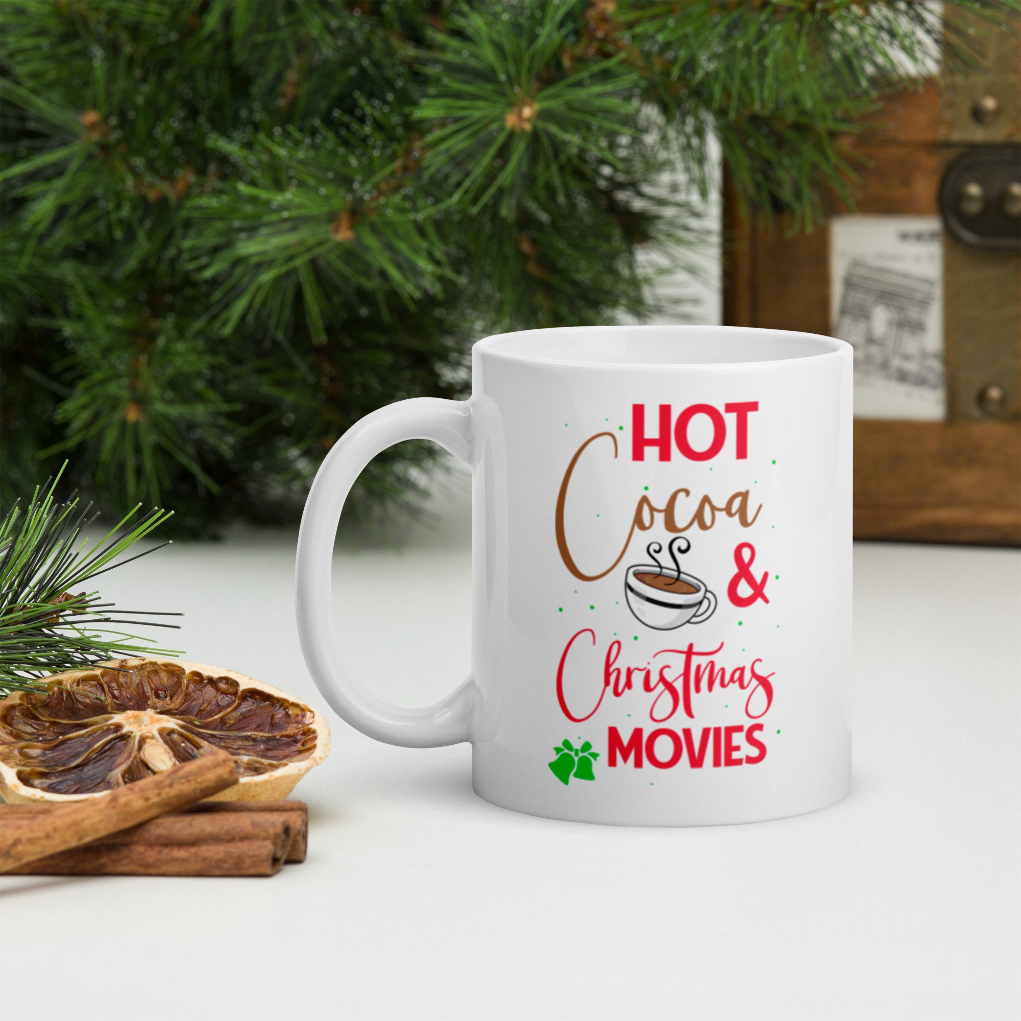 Hot Cocoa Christmas Movies White Coffee Mug Funny Christmas - Etsy Hot Cocoa Christmas Movies White Coffee Mug Funny Christmas - Etsy
