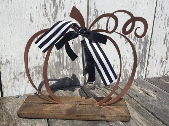 Metal Copper Pumpkin Rustic Fall Decorations Metal Fall Etsy