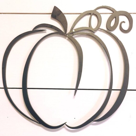 Fall Door Decor Rustic Fall Metal Pumpkin Fall Home Decor Etsy