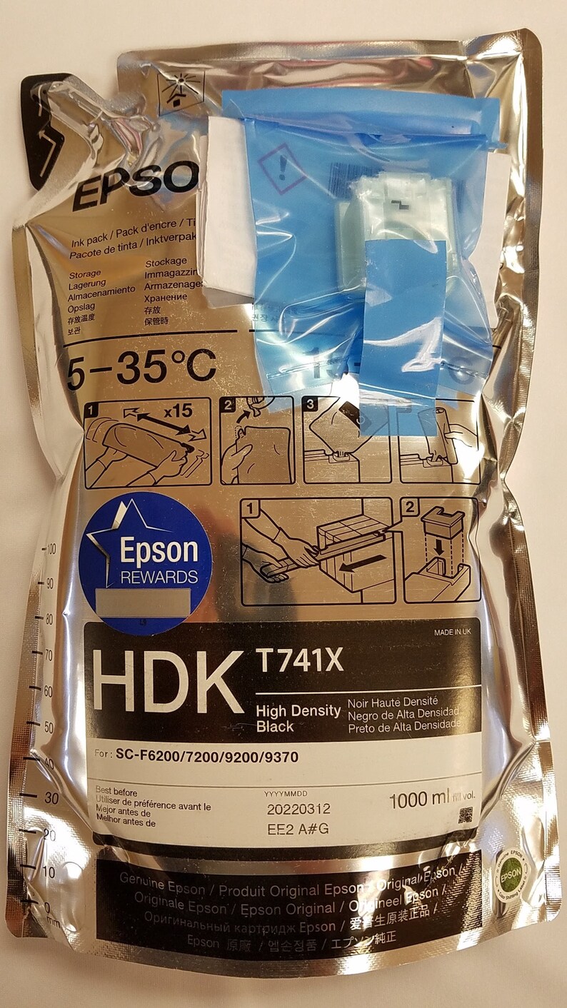 Genuine Epson Surecolor F Series Dye Sublimation Ink for F6200/7200 ...