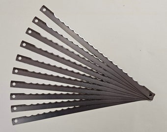 Edelstahl Bogenmesser, Brotmesser Ersatzklingen, 10er Pack