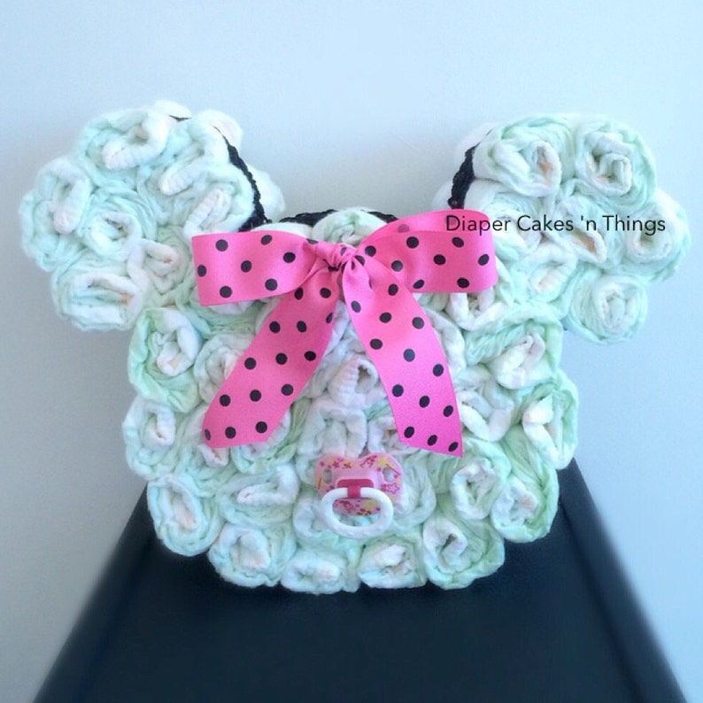 Minnie Mouse Diaper Cake Minnie Mouse Head Minnie Mouse Bow Etsy