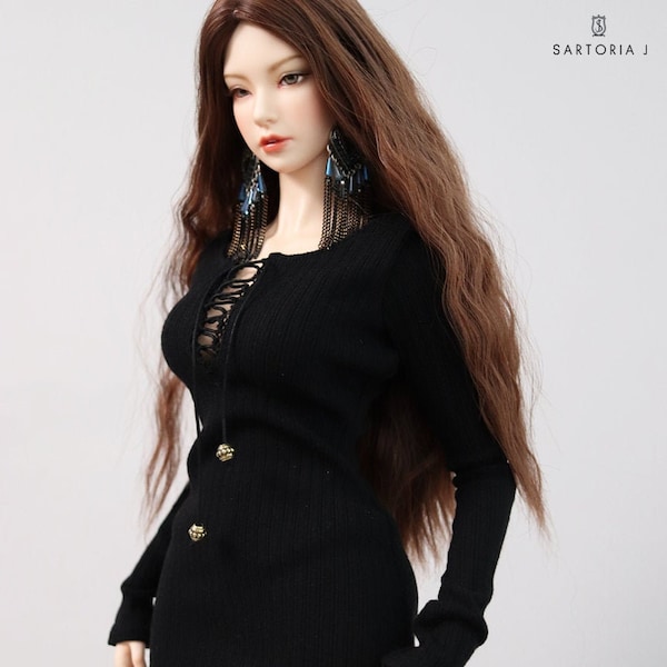 SD_Black Ribbed Mini Dress