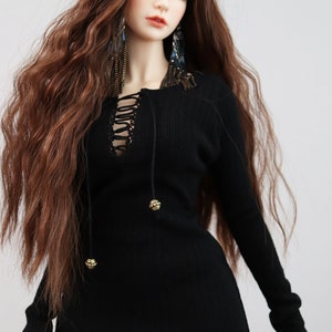 SD_Black Ribbed Mini Dress image 3