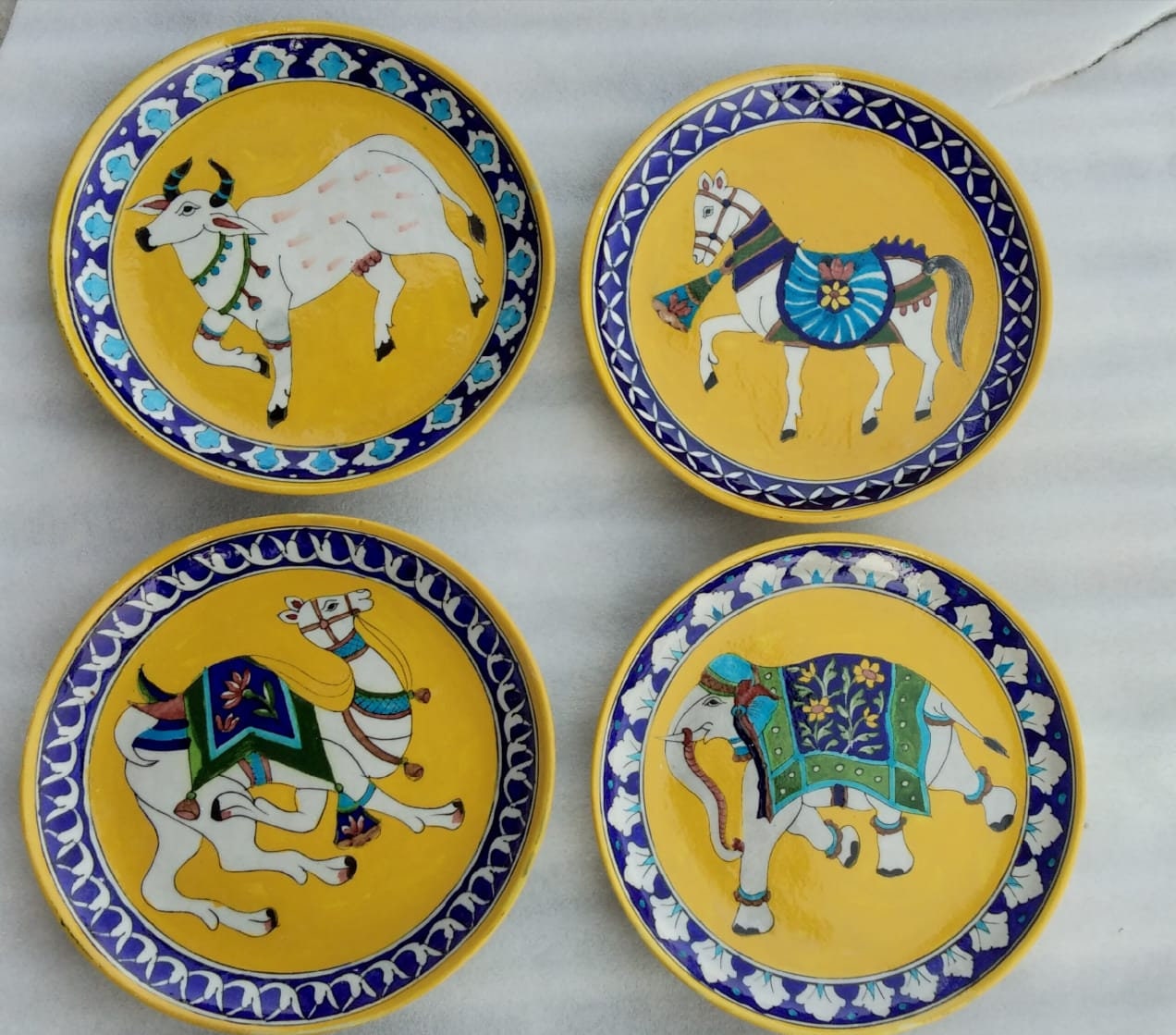 BLUE POTTERY PLATE Handmade Ceramic Plates Jaipur India Wall Etsy Australia