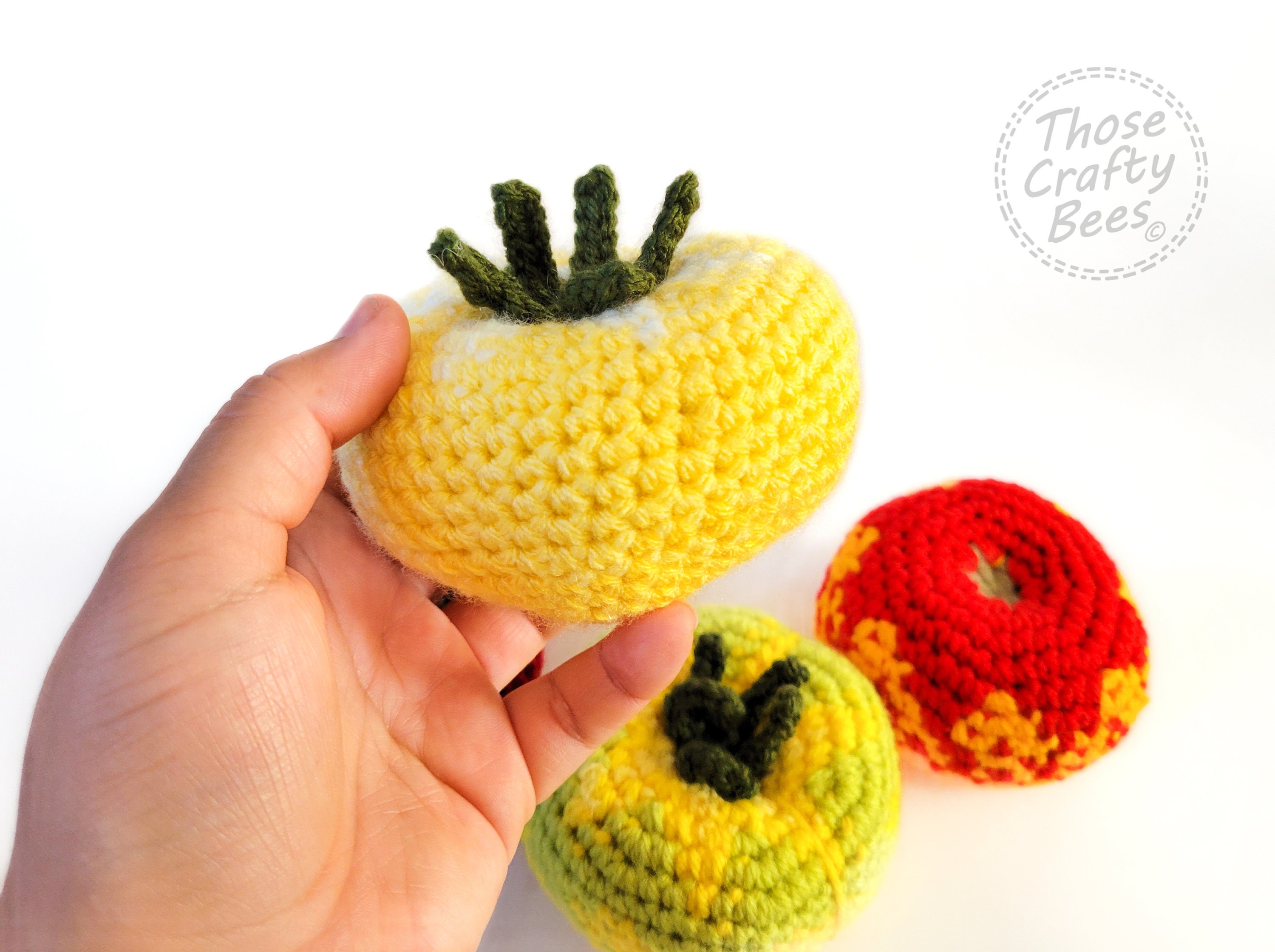 5PCS Crochet Figurines & Knick Knacks-positive Potato-emotional Support  Pickle-crochet Lemon/tomato/peanut-crochet Vegetables Desk Accessory 