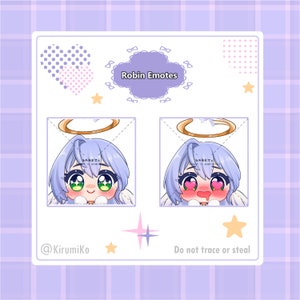 Robin Honkai Star Rail Animerade Emoticons för streaming och innehållsskapande Kommersiella rättigheter | Twitch, Youtube, Kick, Discord
