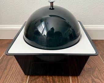 Mid Century Modern Space Age 1970's Dome Ice Bucket Buffet Food Server MCM Retro