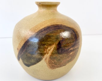 Mid Century Vintage Pottery Craft Stoneware Vase Weedpot