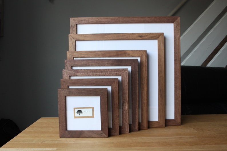 7x7 Frame Walnut Square picture frame wooden picture Etsy