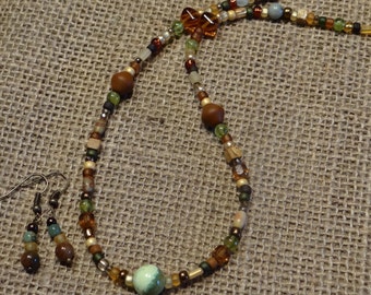 Agate and Glass Necklace Set — "Venice"