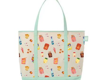 22” Snack Time Canvas Tote