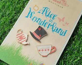 Alice in Wonderland Mad Hatter Tea Party Pin Set