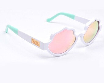 See Shells Seashell Frame Sunglasses in White