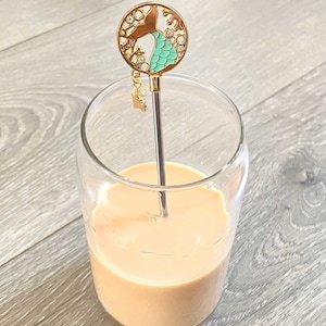 Mermaid Tail Enamel Metal Swizzle Stick