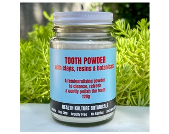 Tooth Powder, remineralising tooth cleanser, tooth polish, breath freshener, all natural, vegan, toothpaste