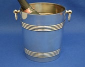 Christofle Champagne Bucket - Ice - Wine Cooler - Vintage Art Deco - silver Plate - Barware - Bar Ware - France French