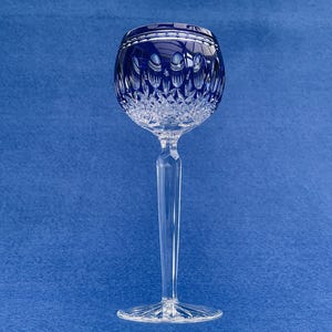 Waterford Blue Cobalt Clarendon Hock Wine Glass - Last Available
