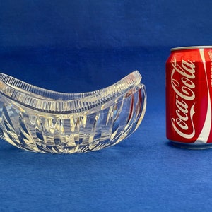 Nuts Fruit Boat Shaped Cut Glass Bowl for Serving Posy Vase or Dressing TableVanity Dish.