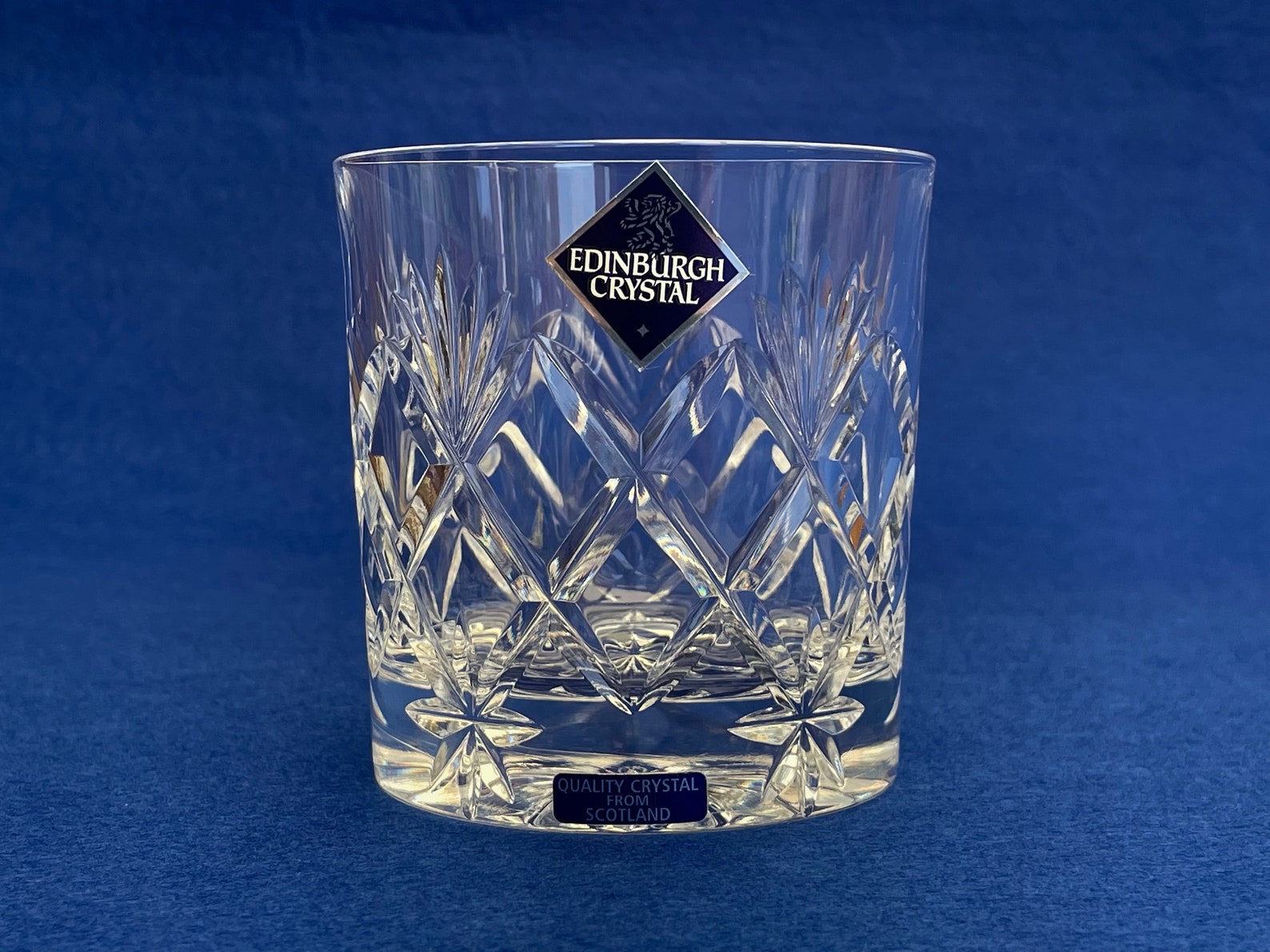 Large Edinburgh Crystal Kelso Whisky Glass Old Fashioned Etsy UK