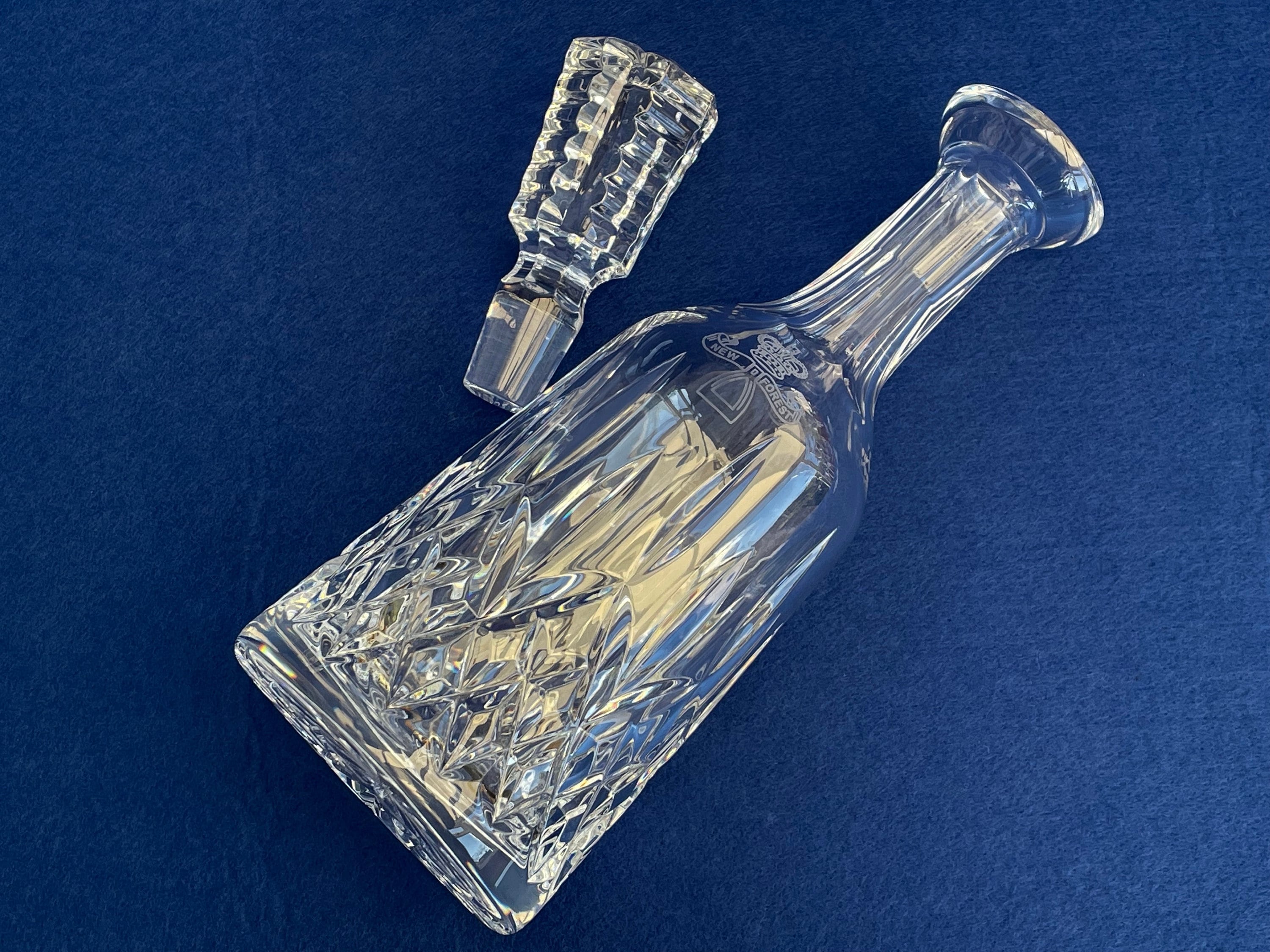 Vintage Waterford Crystal Glass Lismore Decanter New Forest Etsy