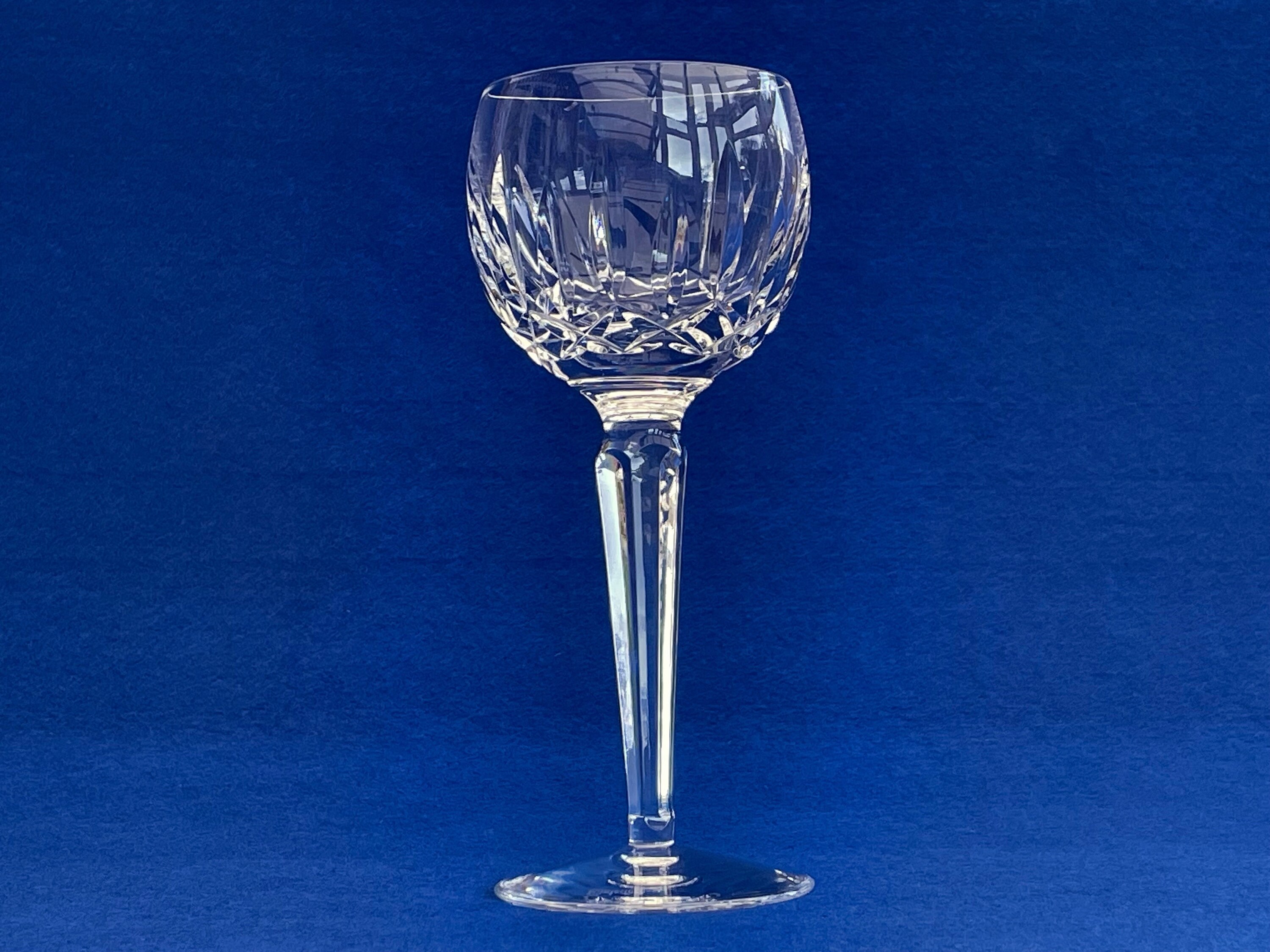 Large Crystal Water Wine Glass, Vintage Set of 4 Waterford Kildare