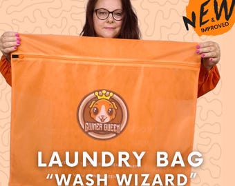 Laundry Wash Bag for Hideys and Pee Pads – Wash Wizard Bag™ 2.0 by GuineaQueen®