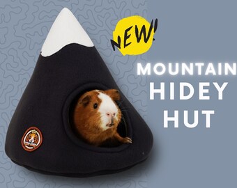 GuineaQueen® Hidey Hut - Guinea Pig Fleece Bed - Hideout - Foam House MOUNTAIN