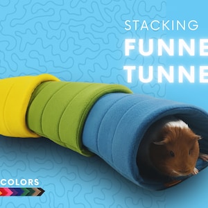 Funnel Tunnel Stackable Fleece Stay Open Tunnel I GuineaQueen®