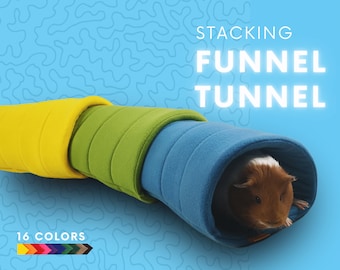Funnel Tunnel Stackable Fleece Stay Open Tunnel I GuineaQueen®