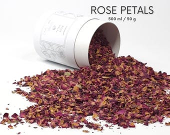 Rose Petals for Guinea Pigs, Rabbits & Small Pets | 100% Natural Dried Flowers | Fragrant Forage Treat