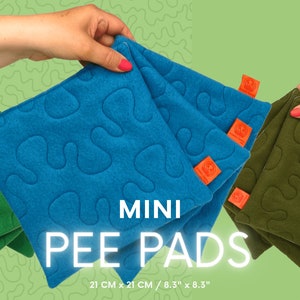 MINI Fleece Pee Pad with 5 Layers - GuineaQueen®- Potty Drip Lap Pad Mat for Guinea Pigs, Hedgehogs, Small Pets - Absorbent & Waterproof