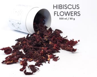 Hibiscus Flowers for Guinea Pigs, Rabbits & Small Pets | 100% Natural Dried Flowers | Exotic Forage Treat