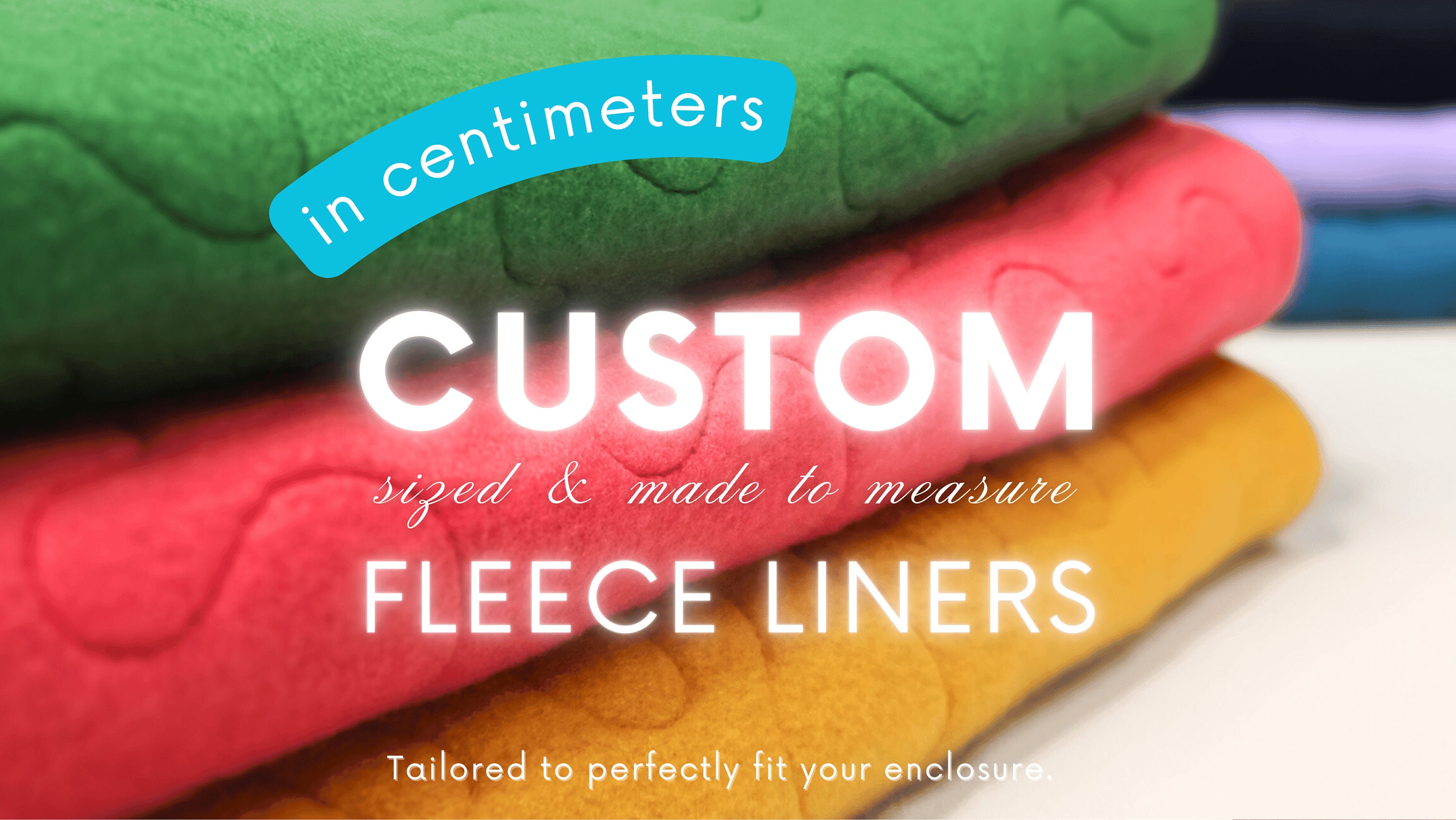 CUSTOM SIZE Made to Measure C&C Guinea Pig Fleece Cage Liner GuineaQueen®- Bedding Liners for Small Pets - 5 Layers - Waterproof, Absorbent