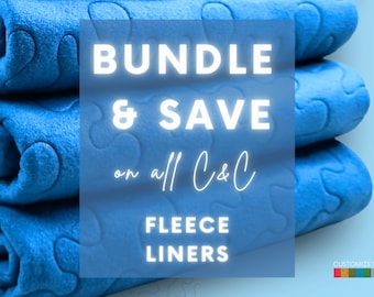 GuineaQueen® BUNDLE OFFER 2x any C&C size Guinea Pig Fleece Cage Liner