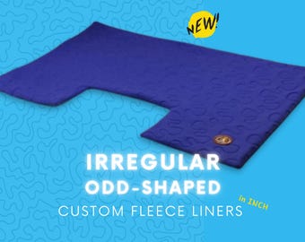 IRREGULAR Odd-Shaped Custom Made Guinea Pig Fleece Cage Liner I Made to Measure in INCHES from Your Drawing