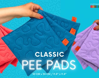 CLASSIC Fleece Pee Pad with 5 Layers - GuineaQueen®- Potty Drip Lap Pad Mat for Guinea Pigs, Hedgehogs, Small Pets - Absorbent & Waterproof