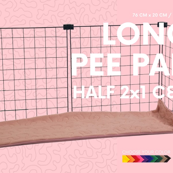 GuineaQueen® LONG Fleece PEE PAD with 5 Layers - Potty Drip Lap Pad Mat - Absorbent & Waterproof - 30x8'' 76x20 cm
