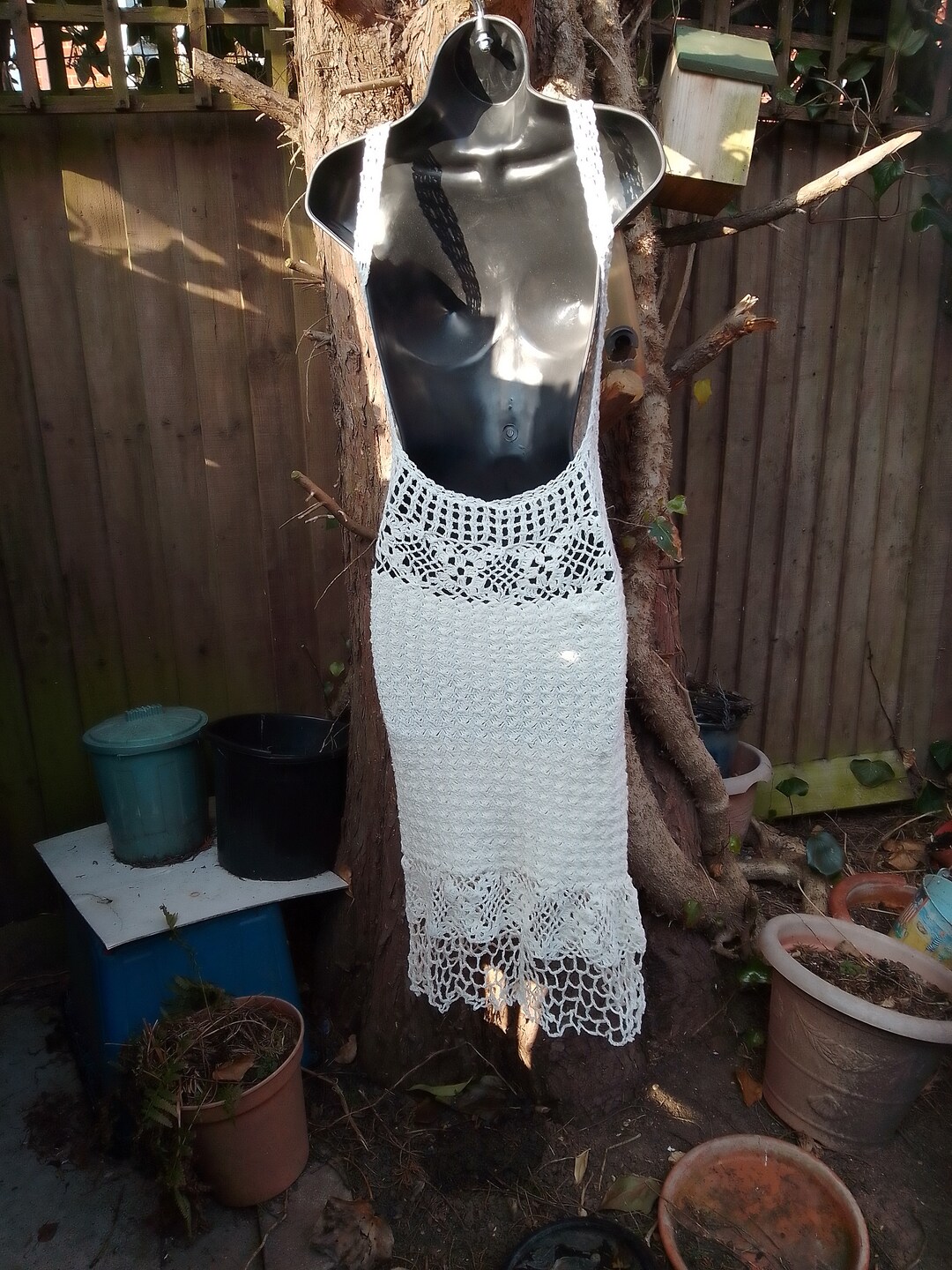 Side Crochet Scoopneck Flare Dress main image 0