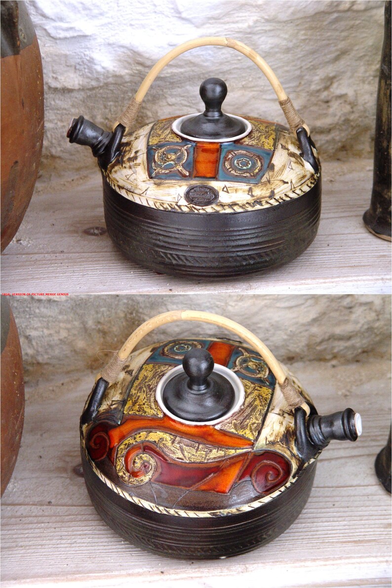 Handmade Ceramic Teapot. Wheel Thrown Tea Pot Hot Water Jug Etsy