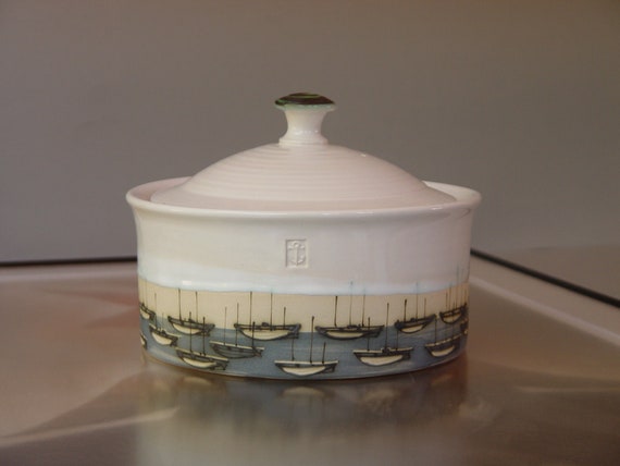Large Handmade Stoneware Casserole with Lid - Unique Dish for Serving or Preparing Food - Kitchen Decor Gift - Functional Pottery