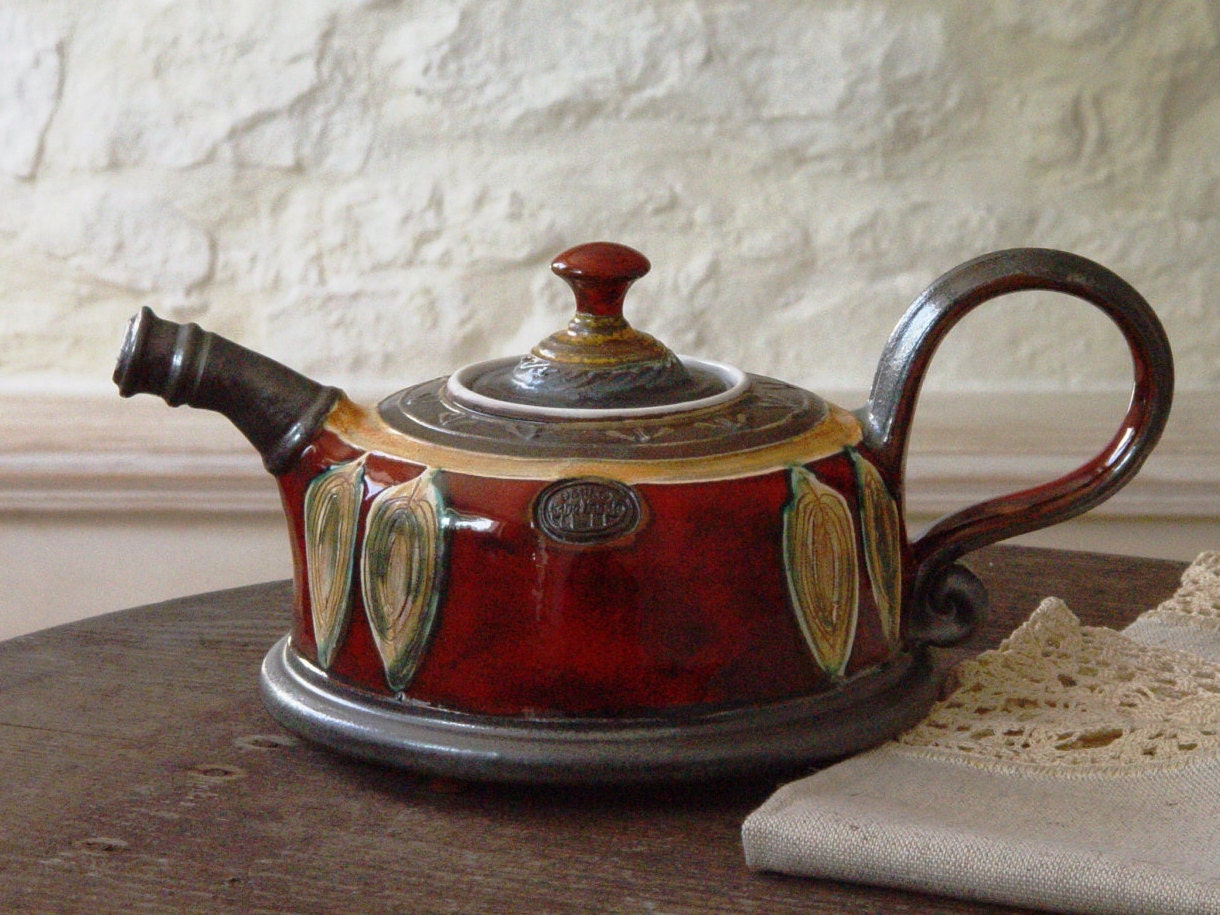 Christmas Gift Danko Artistic Pottery Teapot Red Wheel Thrown