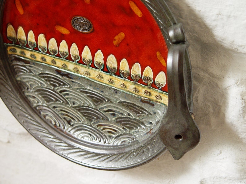 Unique Pottery Decor Anniversary Gift Wall Hanging Plate. Etsy
